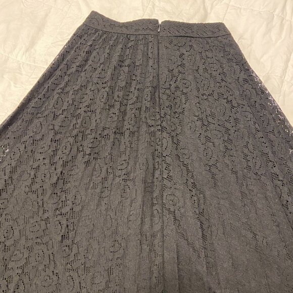 ASOS Pleated Lace Midi Skirt - UK Size 8/US Size 4 (S) Black - Picture 2 of 3
